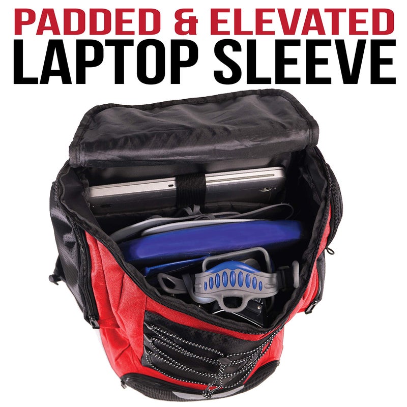 Athletico Swim Backpack - Swim Bag With Wet & Dry Compartments for Swimming, the Beach, Camping - Pool Bags Include Laptop Sleeve (Red) - Image 3